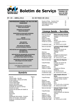 Boletim de Servi&ccedil;o