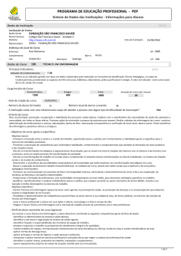 PROGRAMA DE EDUCAÇÃO PROFISSIONAL