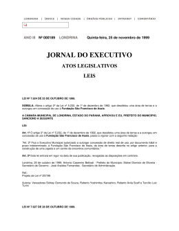 JORNAL DO EXECUTIVO - Companhia de Habita&ccedil;&atilde;o de Londrina