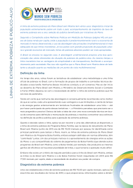 Linha de extrema pobreza e p&uacute;blico-alvo