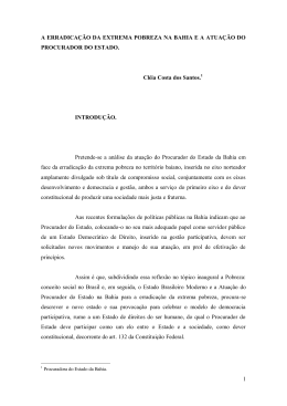 1 A ERRADICA&Ccedil;&Atilde;O DA EXTREMA POBREZA NA BAHIA E A