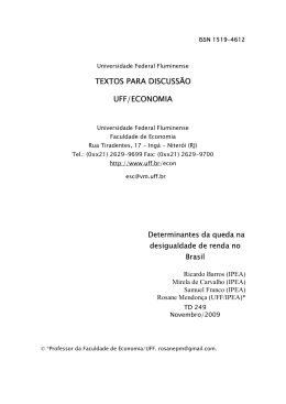 Determinantes da queda na desigualdade de renda no Brasil