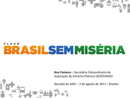 Apresentação SASFAna Fonseca SESEP-MDS