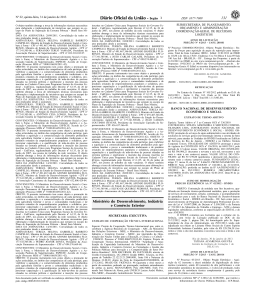 Publica&ccedil;&atilde;o no Diario Oficial da Uni&atilde;o