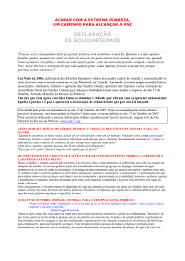 DECLARA&Ccedil;&Atilde;O DE SOLIDARIEDADE