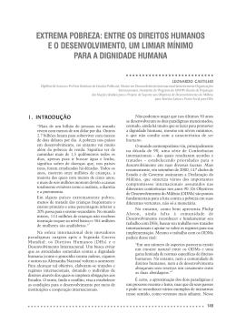 extrema pobreza: entre os direitos humanos e o desenvolvimento