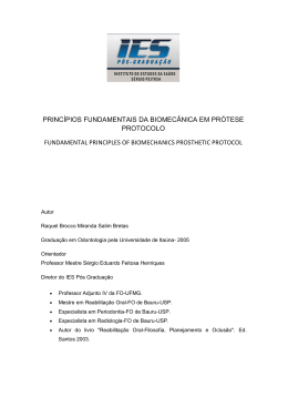 princ&iacute;pios fundamentais da biomec&acirc;nica em pr&oacute;tese protocolo