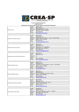 Vistoria - Lista Federa&ccedil;&atilde;o Paulista de Futebol Of&iacute;cio 99 - Crea-SP