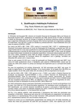 Qualifica&ccedil;&atilde;o e Habilita&ccedil;&atilde;o Profissional - Eng. Paulo Helene