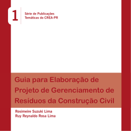 Guia para Elabora&ccedil;&atilde;o de Projeto de Gerenciamento de Res&iacute;duos