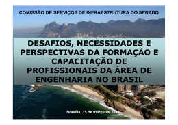 Desafios, Necessidades e Perspectivas da