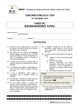 Prova - Engenheiro Civil