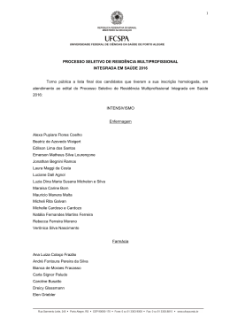 Inscri&ccedil;&otilde;es homologadas - lista final