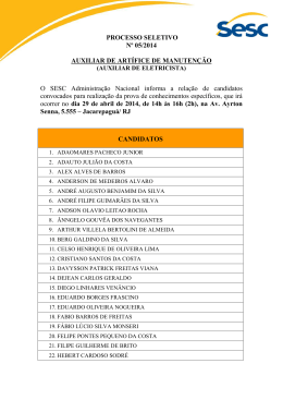 Anexo II - Convoca&ccedil;&atilde;o para Prova Escrita