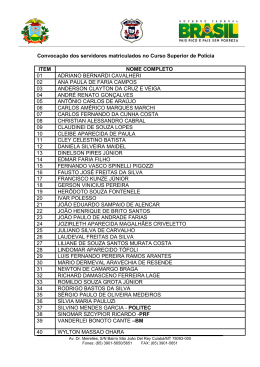 Convoca&ccedil;&atilde;o dos servidores matriculados no Curso