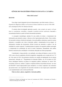 g&ecirc;nese do magist&eacute;rio p&uacute;blico em santa catarina