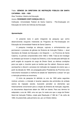 G&Ecirc;NESE DA DIRETORIA DE INSTRU&Ccedil;&Atilde;O P&Uacute;BLICA EM SANTA