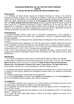 FUNDA&Ccedil;&Atilde;O MUNICIPAL DE CULTURA DE PONTA