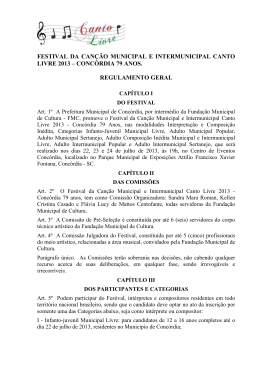 festival da can&ccedil;&atilde;o municipal e intermunicipal canto livre 2013