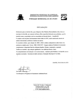 FUNDA&Ccedil;&Atilde;O MUNICIPAL as DE Junio