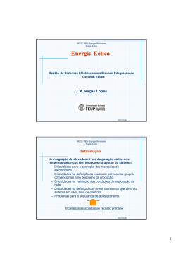 Impacto da Produ&ccedil;&atilde;o E&oacute;lica na Gest&atilde;o do Sistema
