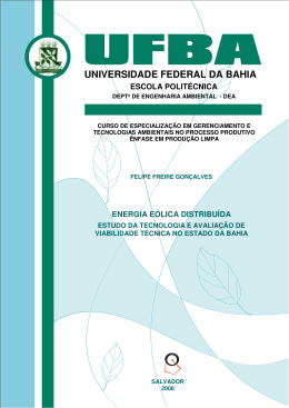 energia e&oacute;lica distribu&iacute;da estudo da tecnologia e