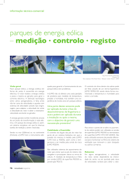 parques de energia eólica – medição . controlo . registo