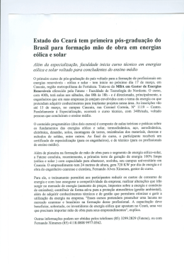 Estado do Cear&aacute; tem primeira p&oacute;s