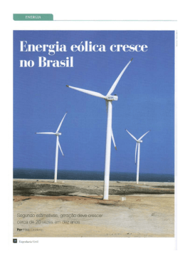 Energia eólica. cresce