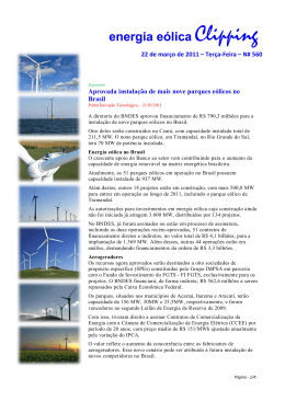 energia eólica Clipping - Fernando Santiago dos Santos