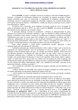 RADAR NA VIA N&Atilde;O PRECISA MAIS DE AVISO. RESPEITE OS