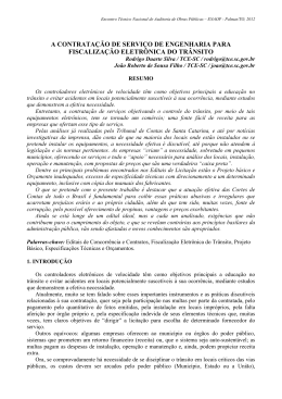 a contrata&ccedil;&atilde;o de servi&ccedil;o de engenharia para fiscaliza&ccedil;&atilde;o
