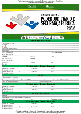 Ap&oacute;s o preenchimento, enviar a ficha para o endere&ccedil;o eletr&ocirc;nico