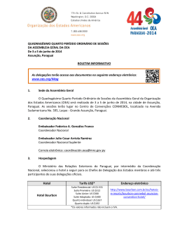 Boletim informativo para as delega&ccedil;&otilde;es