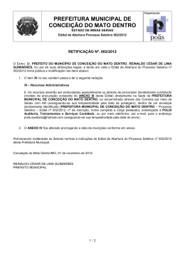 Resultado dos Pedidos de Isen&ccedil;&atilde;o Apos Recurso