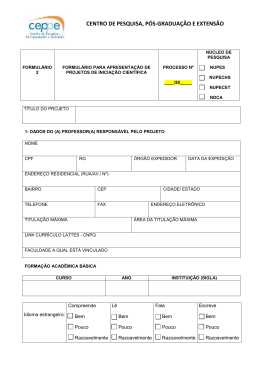 CENTRO DE PESQUISA, P&Oacute;S-GRADUA&Ccedil;&Atilde;O E EXTENS&Atilde;O
