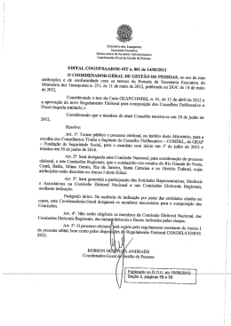EDITAL COGEPfSAAD/SE-MT n. 001 de 14/05/2012