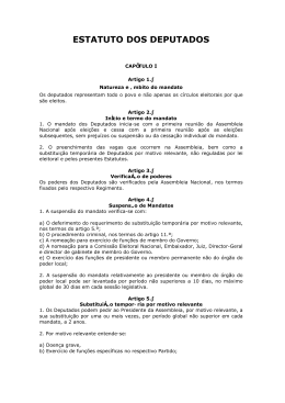 ESTATUTO DOS DEPUTADOS - ASG-PLP