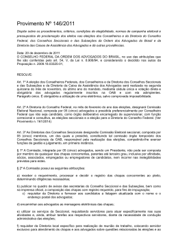 Provimento Nº 146/2011 - Ordem dos Advogados do Brasil