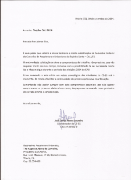 Carta para Solicita&ccedil;&atilde;o de Substitui&ccedil;&atilde;o