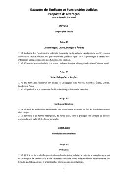 Proposta de altera&ccedil;&otilde;es aos Estatutos do S.F.J._B