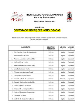 DOUTORADO INSCRI&Ccedil;&Otilde;ES HOMOLOGADAS