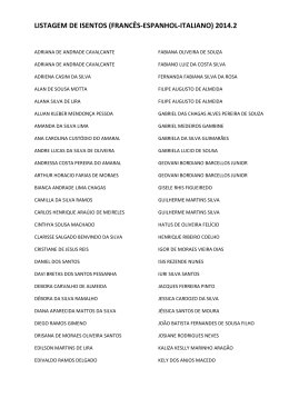 listagem de isentos (francês-espanhol-italiano) 2014.2