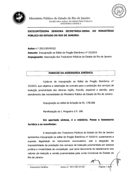 Decis&atilde;o da impugna&ccedil;&atilde;o - Minist&eacute;rio P&uacute;blico do Estado do Rio de