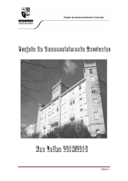 Projeto Curricular de Escola 2014-2015