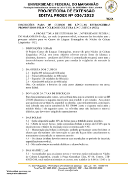pró-reitoria de extensão edital proex nº 026/2013