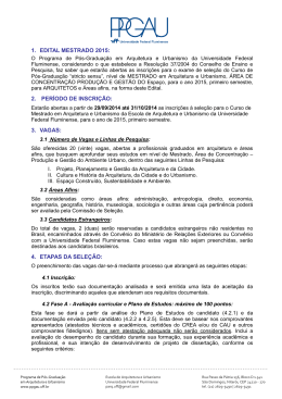 1. edital mestrado 2015 - Universidade Federal Fluminense
