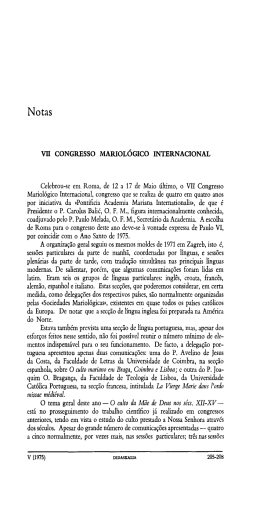 VII CONGRESSO MARIOL&Oacute;GICO INTERNACIONAL Celebrou