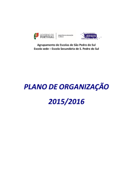 Plano Organizacional do AE - Escola Secundária de S. Pedro do Sul