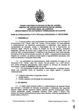 Edital - Tribunal de Justi&ccedil;a do Estado do Rio de Janeiro